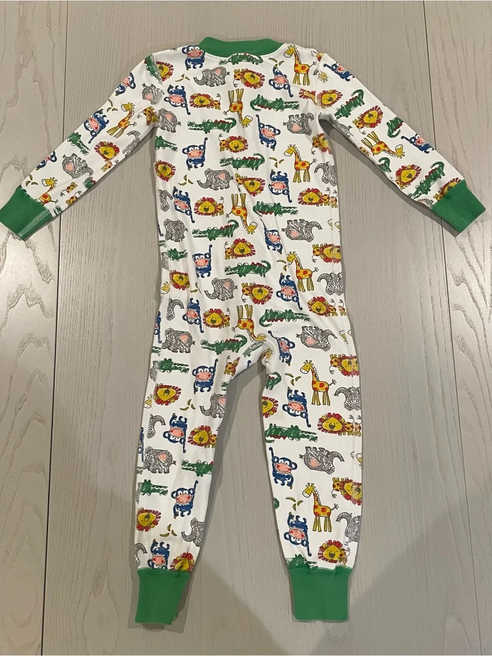 Hanna Anderson HannaJams Sleeper One Piece Pajama Romper Zoo Animals 3 90